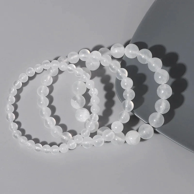 6/8/10MM Gypsum Stone Stretch Bracelet For Healing Gift