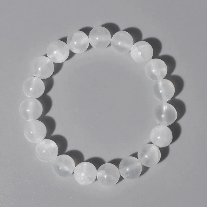 6/8/10MM Gypsum Stone Stretch Bracelet Healing Gift For Women