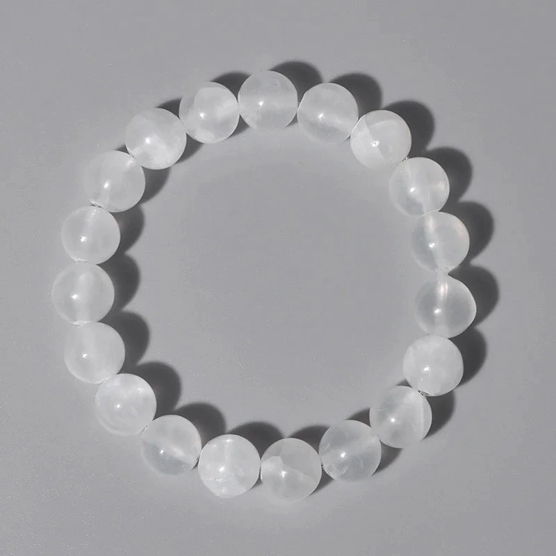 6/8/10MM Gypsum Stone Stretch Bracelet Healing Gift For Women
