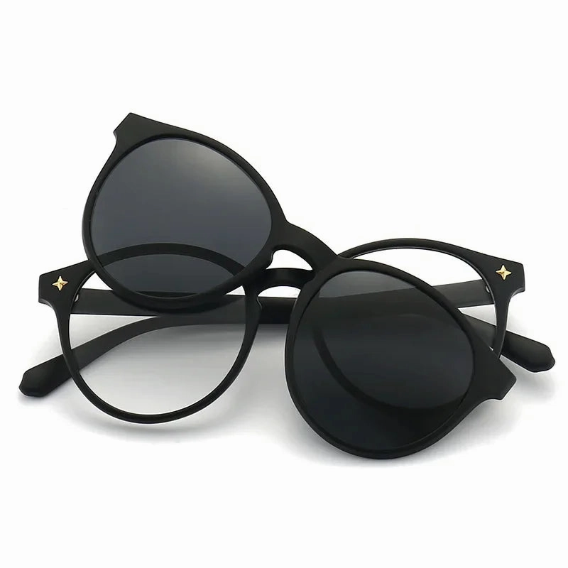6 In 1 Custom Polarized Magnetic Clip On Sunglasses