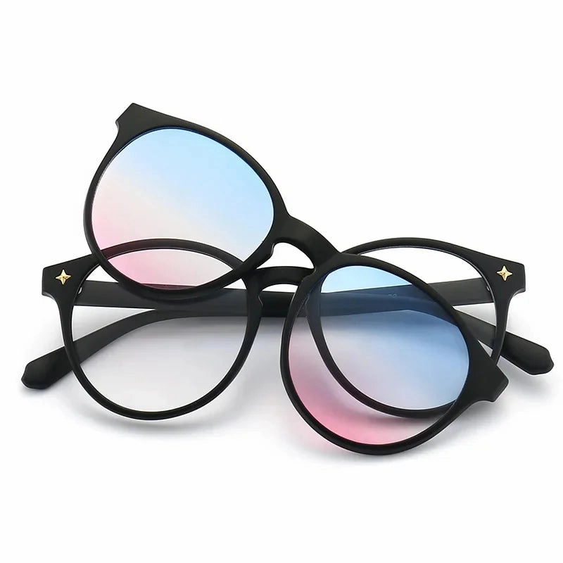 6 In 1 Custom Polarized Magnetic Clip On Sunglasses