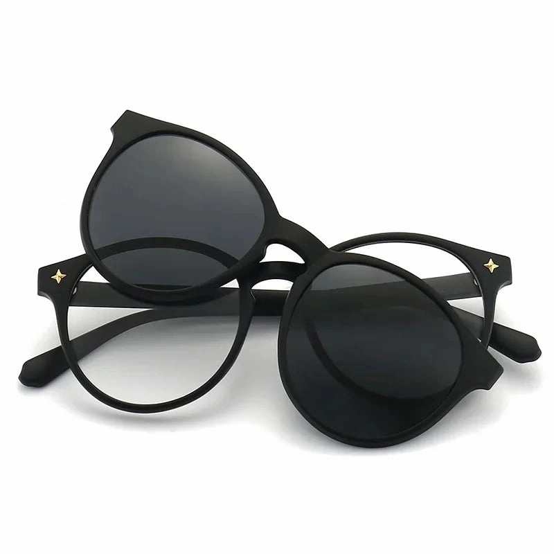 6 In 1 Custom Polarized Magnetic Clip On Sunglasses