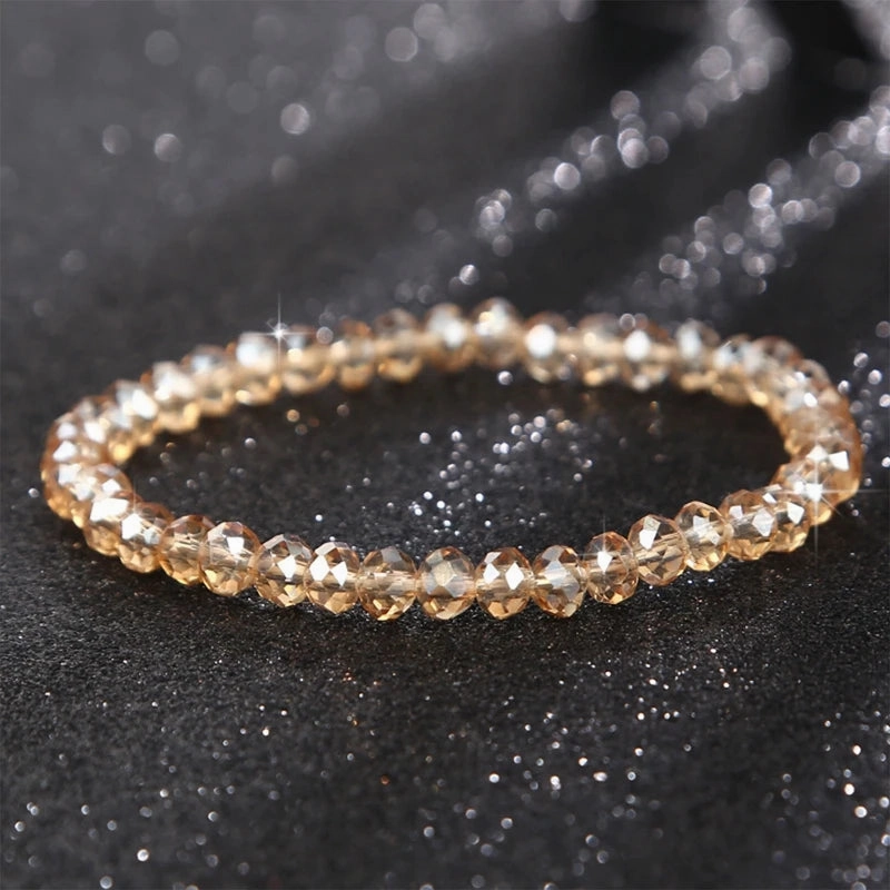 6MM New Artificial Austria Crystal Bracelet Elastic Stone Beads