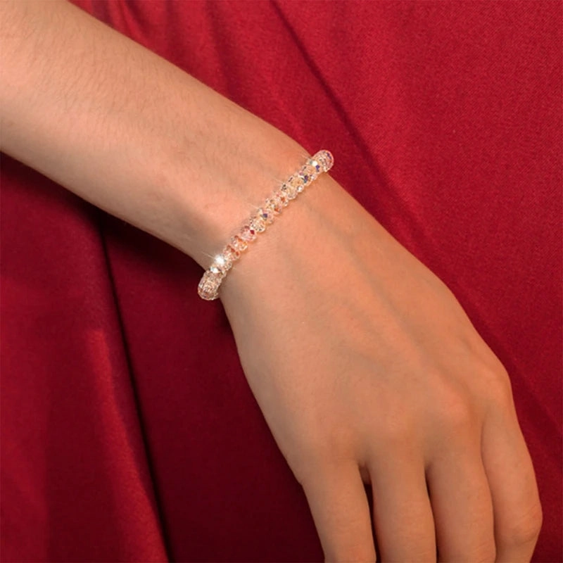 6MM New Artificial Austria Crystal Bracelet Elastic Stone Beads