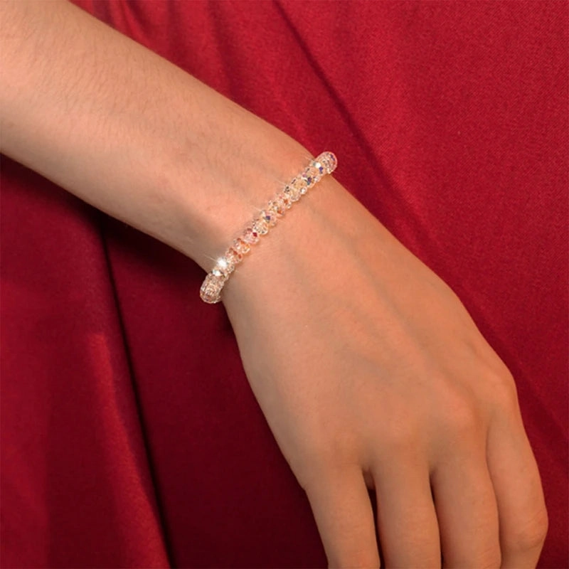 6MM New Artificial Austria Crystal Bracelet Elastic Stone Beads