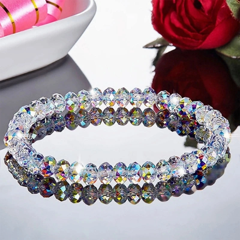 6MM New Artificial Austria Crystal Bracelet Elastic Stone Beads