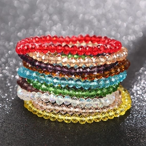 6MM New Artificial Austria Crystal Bracelet Elastic Stone Beads