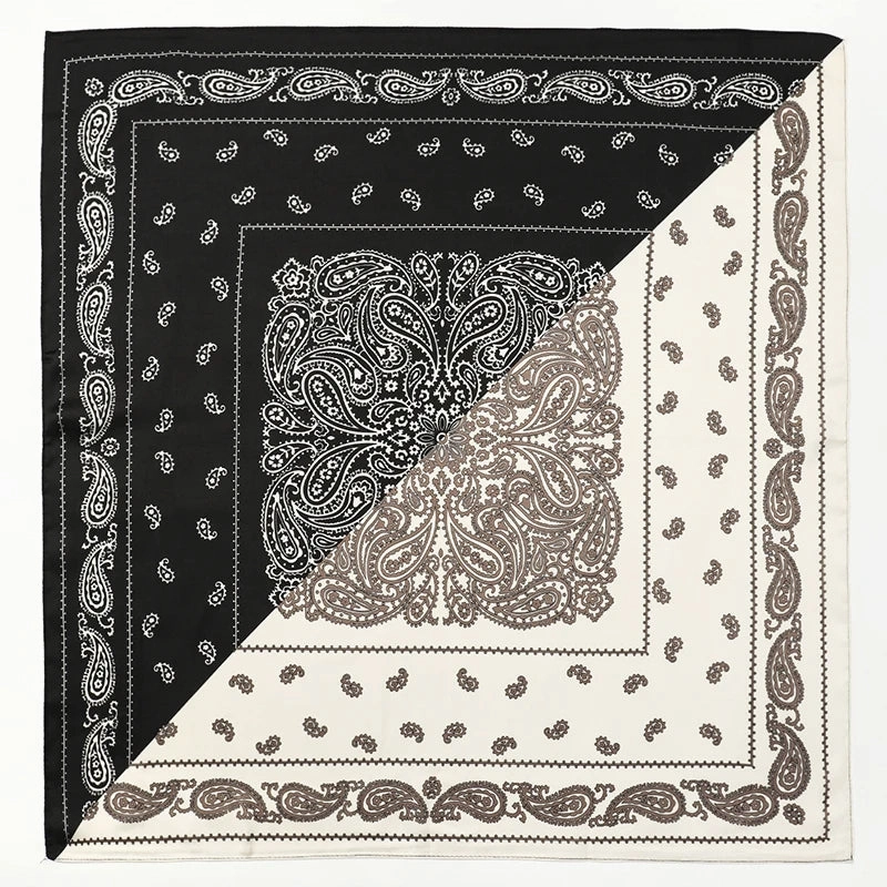 70x70cm Women Silk Scarf Small Satin Square Print Wrap