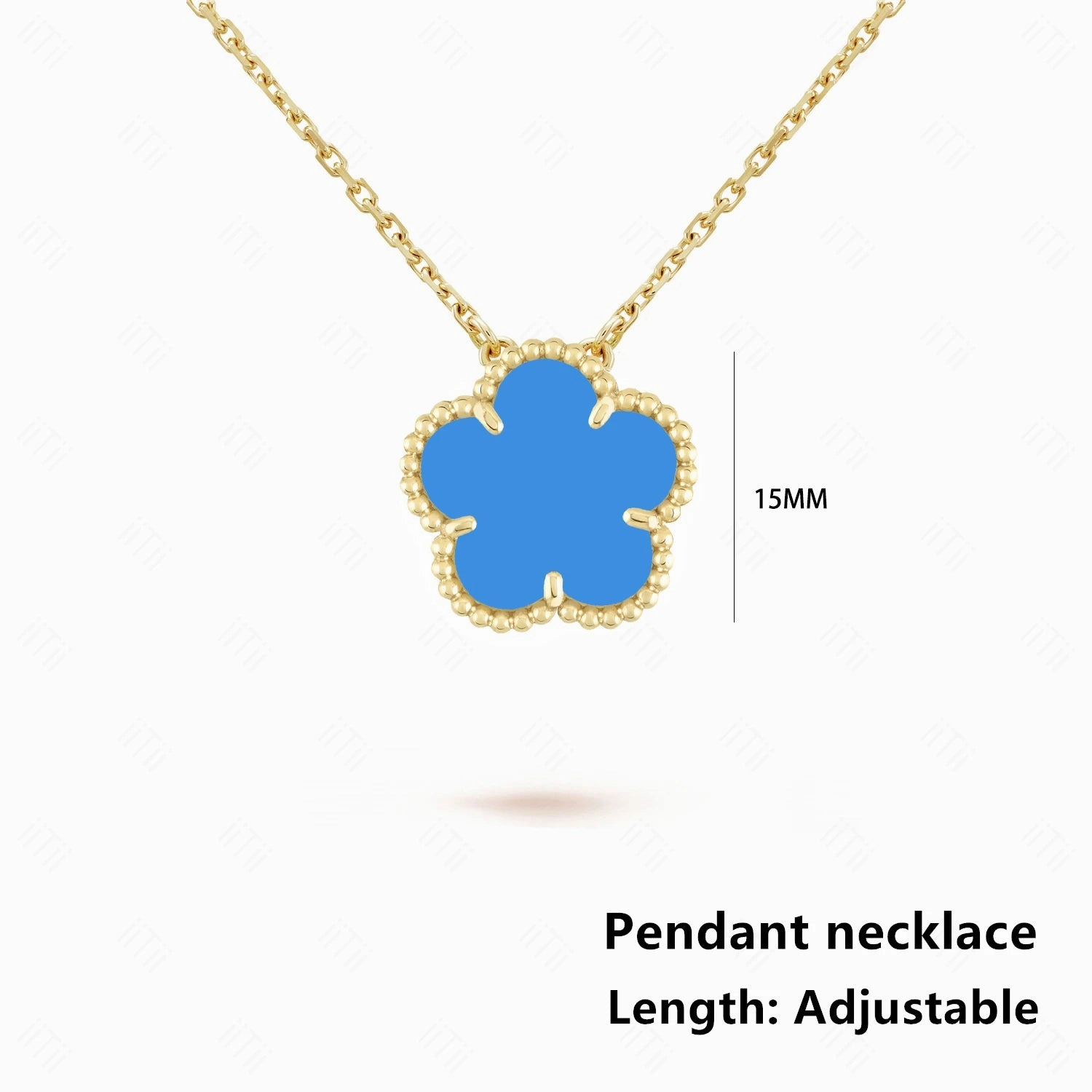 7 Colors Classic Five-Leaf Flower Pendant Necklace Natural Stones Clover Choker for Women Daily Wear Jewelry