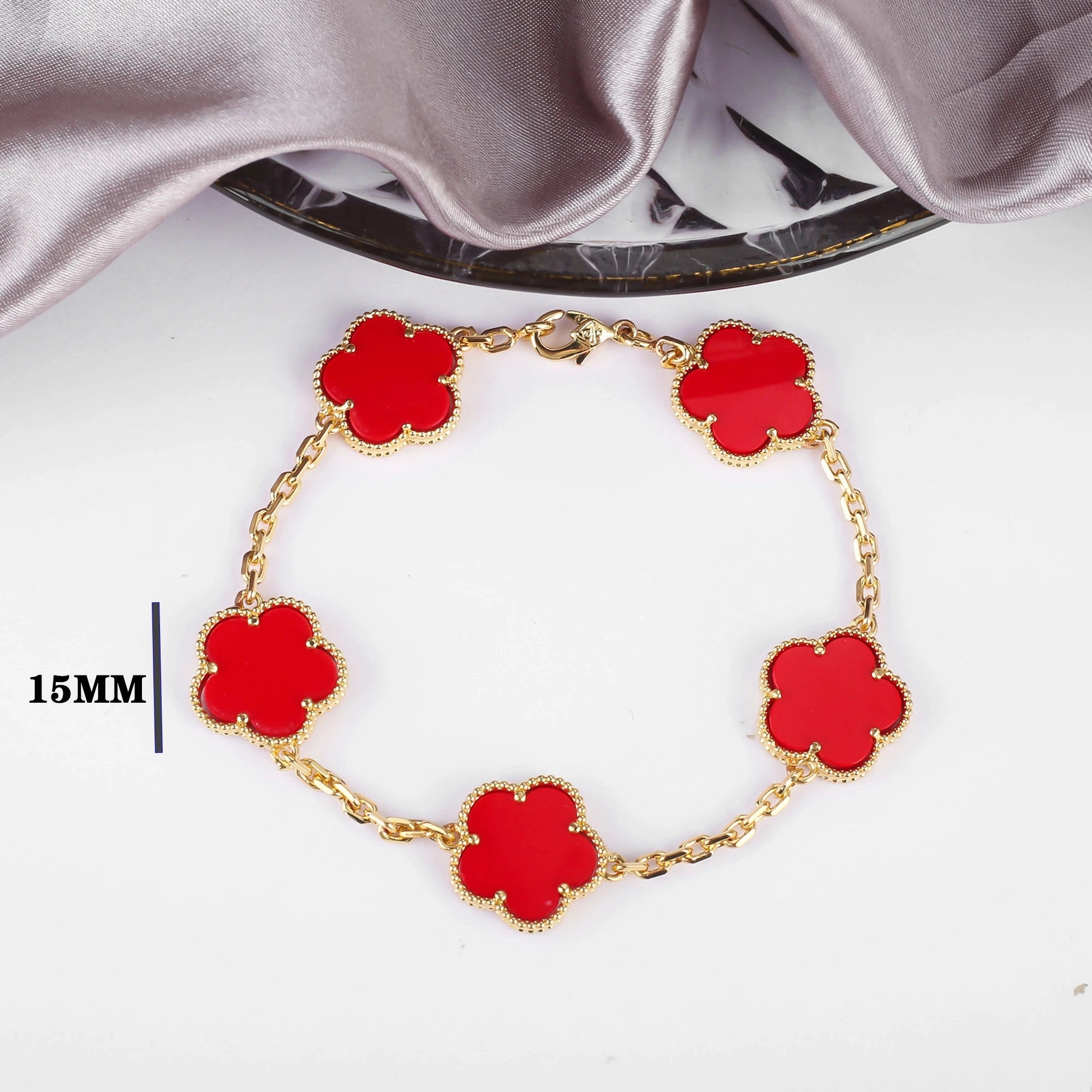 7 Colors Classic Five-Leaf Flower Pendant Necklace Natural Stones Clover Choker for Women Daily Wear Jewelry