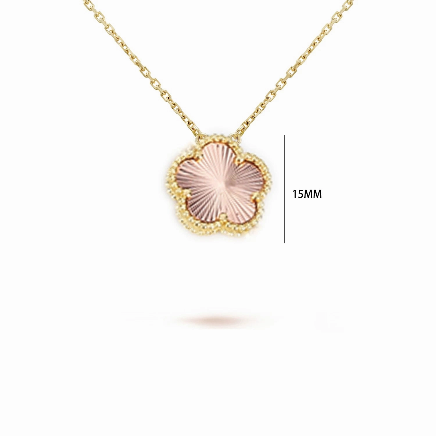7 Colors Classic Five-Leaf Flower Pendant Necklace Natural Stones Clover Choker for Women Daily Wear Jewelry