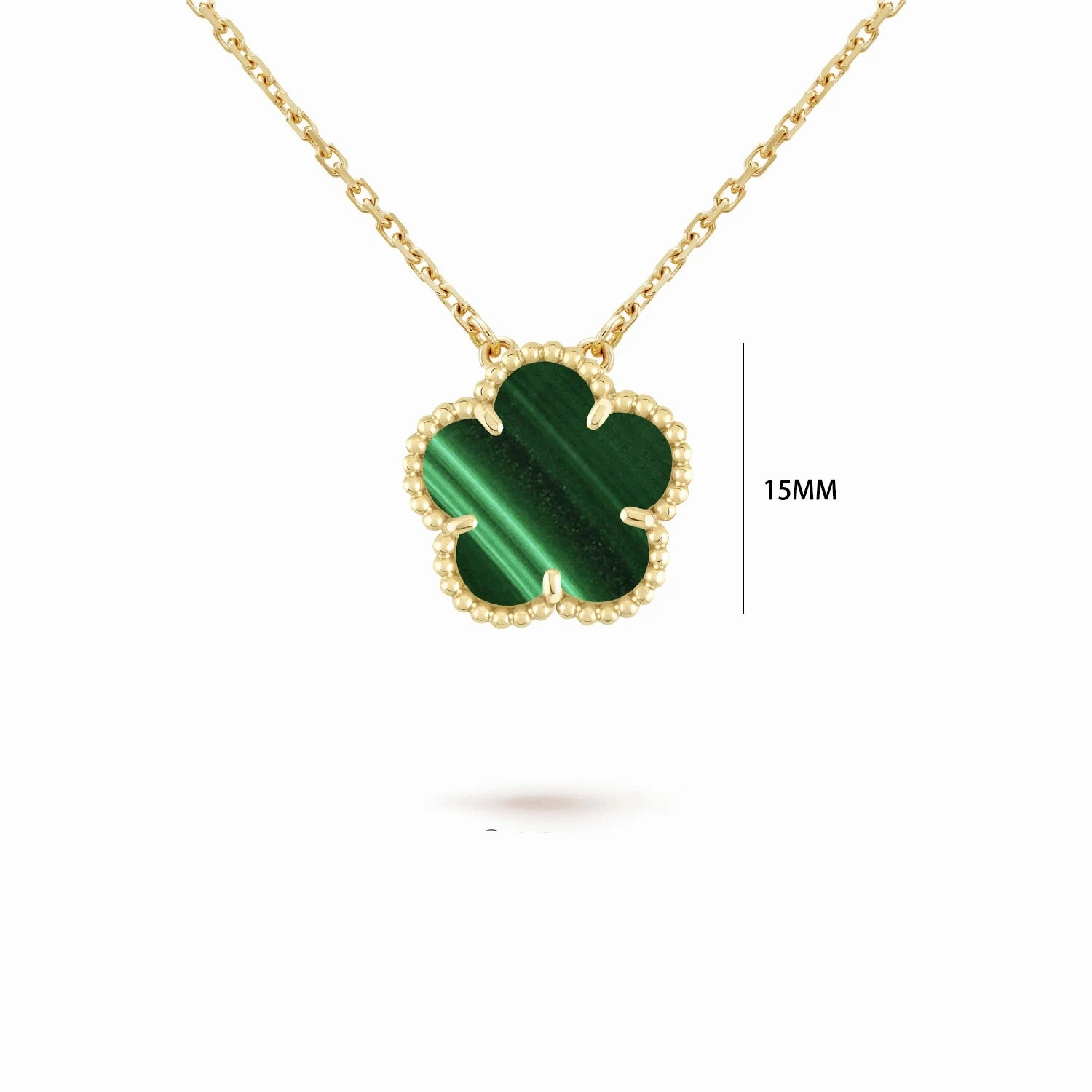 7 Colors Classic Five-Leaf Flower Pendant Necklace Natural Stones Clover Choker for Women Daily Wear Jewelry