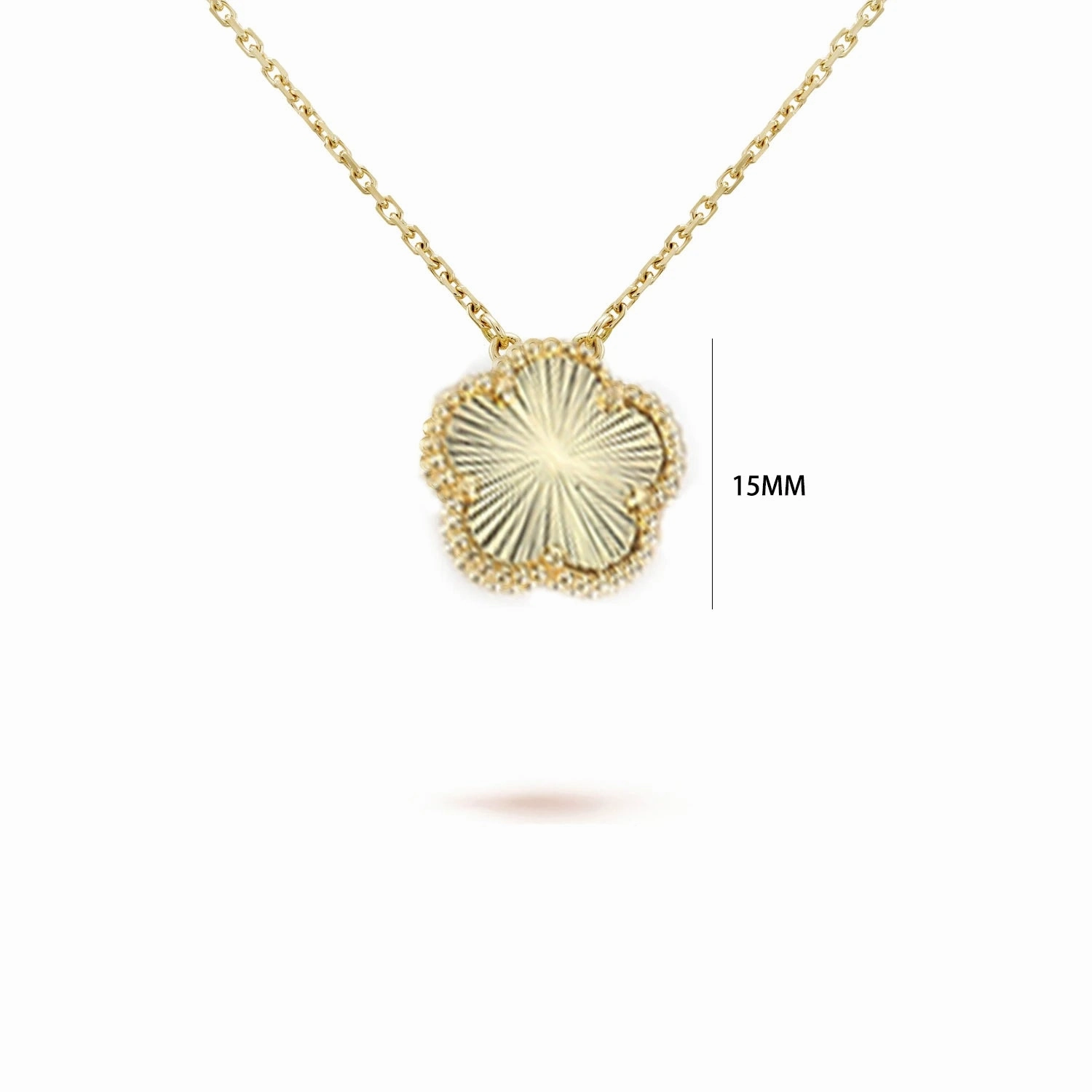 7 Colors Classic Five-Leaf Flower Pendant Necklace Natural Stones Clover Choker for Women Daily Wear Jewelry