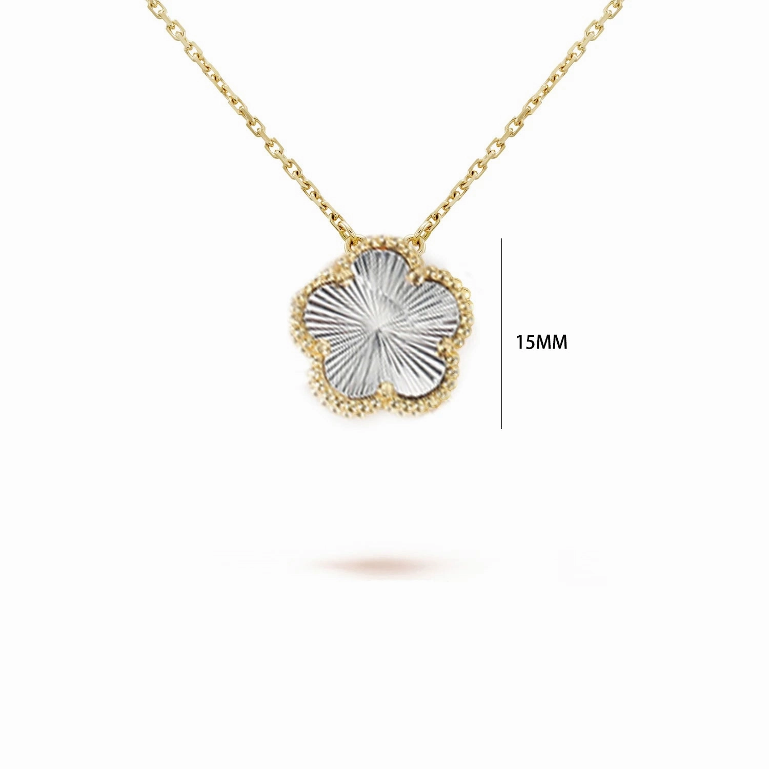 7 Colors Classic Five-Leaf Flower Pendant Necklace Natural Stones Clover Choker for Women Daily Wear Jewelry
