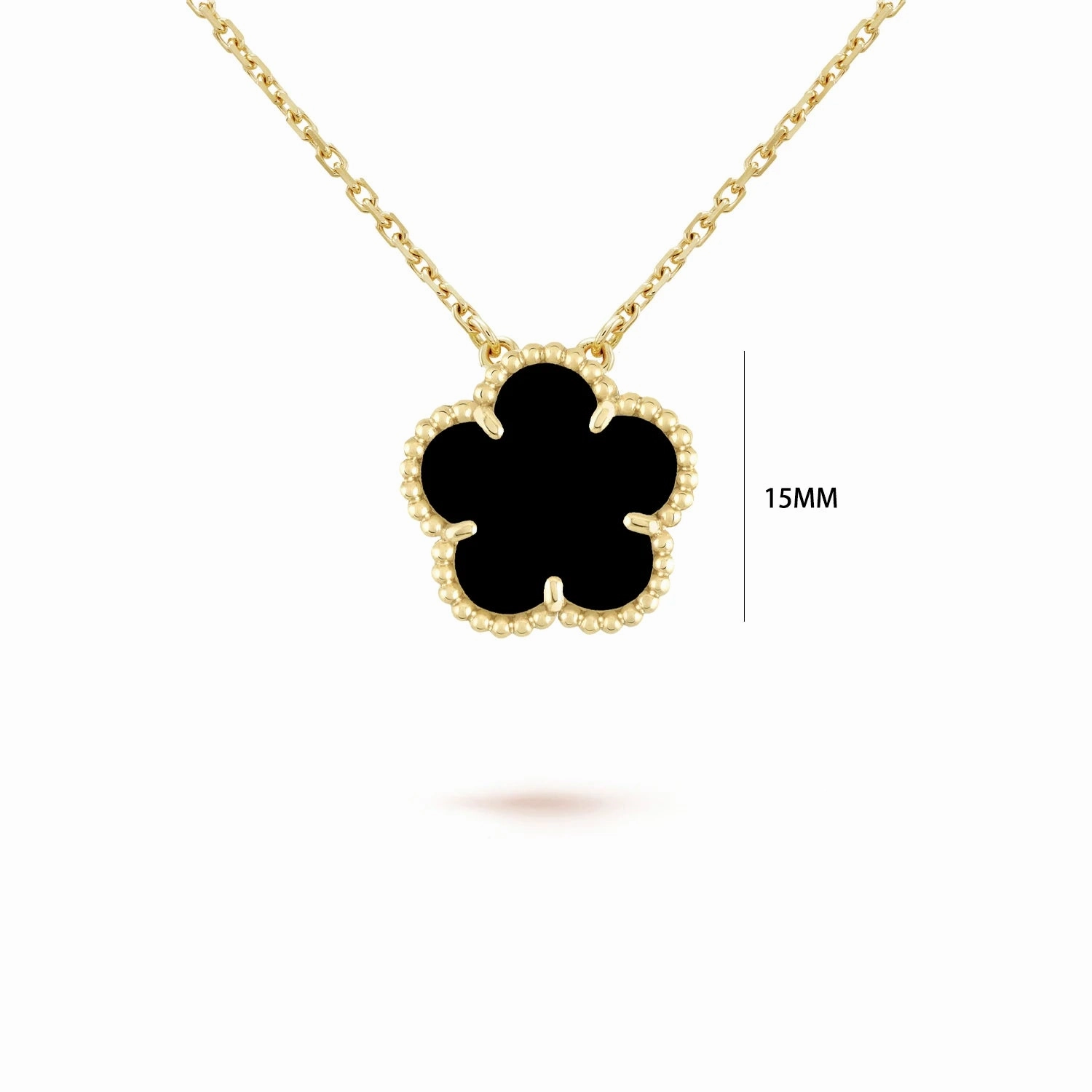 7 Colors Classic Five-Leaf Flower Pendant Necklace Natural Stones Clover Choker for Women Daily Wear Jewelry