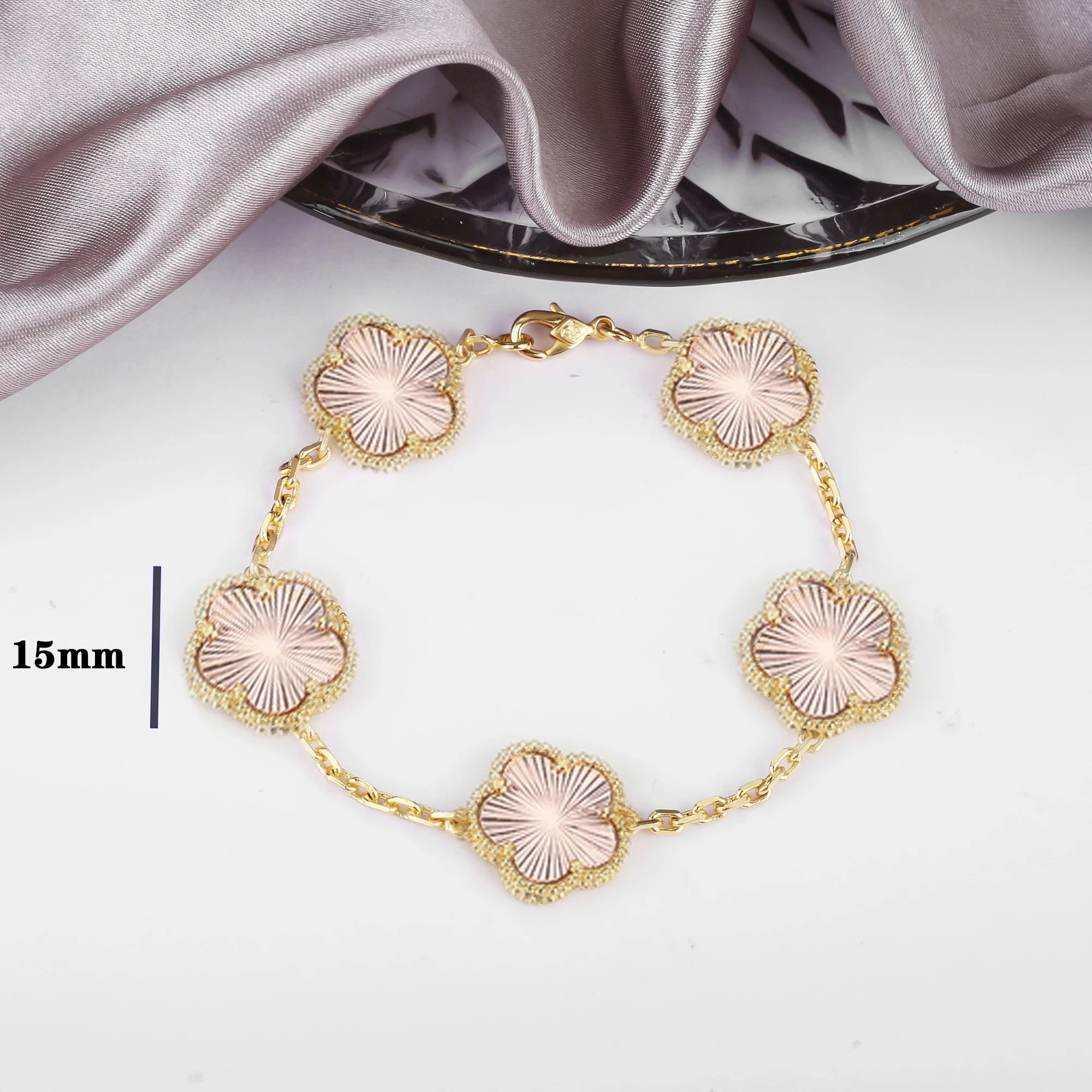 7 Colors Classic Five-Leaf Flower Pendant Necklace Natural Stones Clover Choker for Women Daily Wear Jewelry