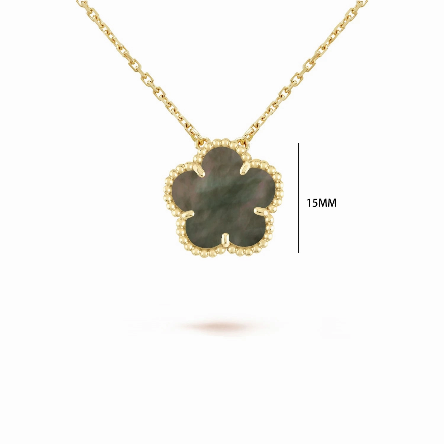 7 Colors Classic Five-Leaf Flower Pendant Necklace Natural Stones Clover Choker for Women Daily Wear Jewelry