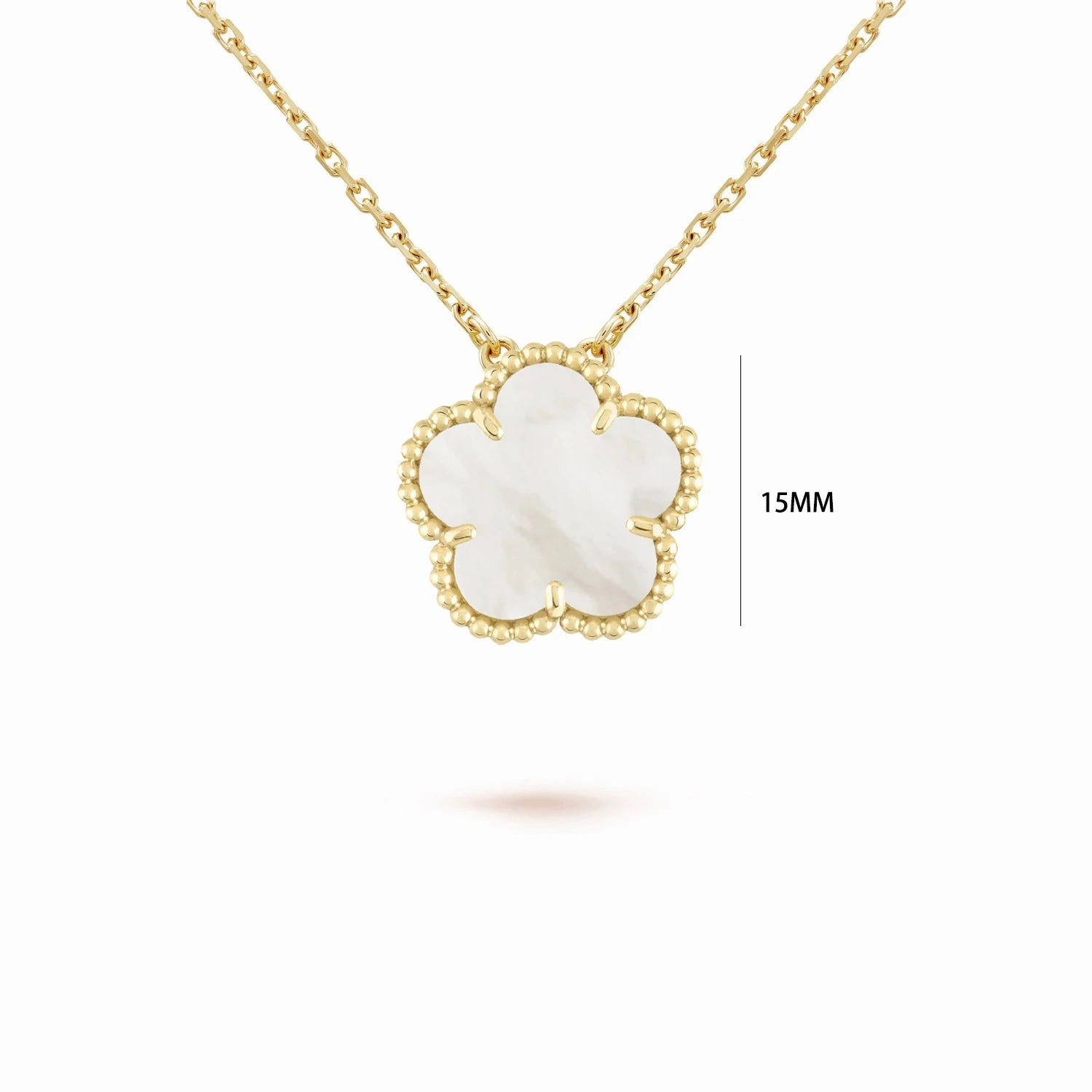 7 Colors Classic Five-Leaf Flower Pendant Necklace Natural Stones Clover Choker for Women Daily Wear Jewelry