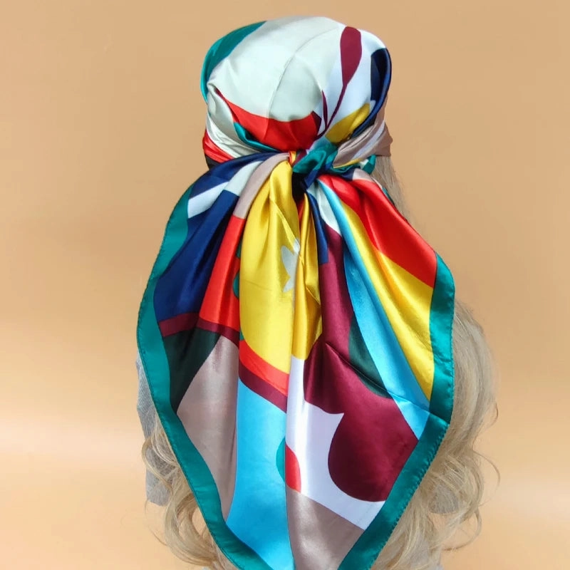 90*90CM Shawls Fashion Beach Sunscreen Silk Scarves