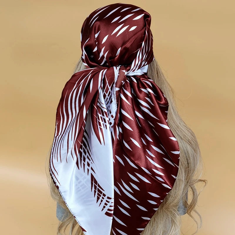 90*90CM Shawls Fashion Beach Sunscreen Silk Scarves