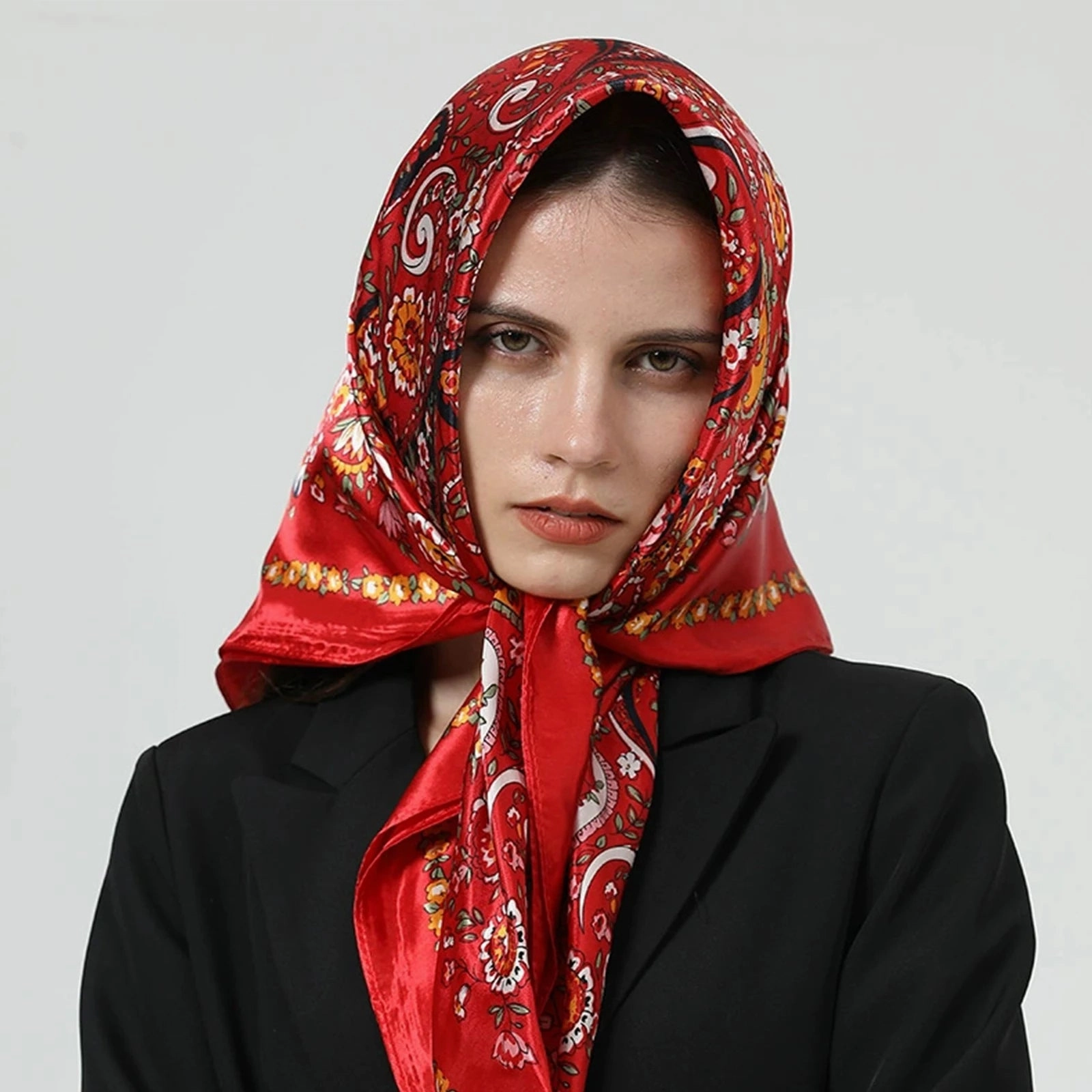 90*90CM Shawls Fashion Beach Sunscreen Silk Scarves