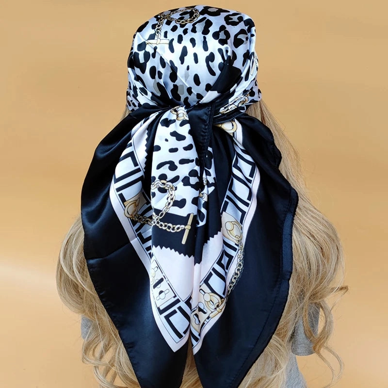 90*90CM Shawls Fashion Beach Sunscreen Silk Scarves