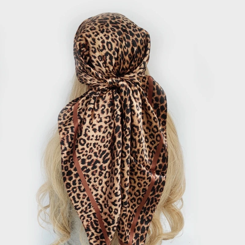 90*90cm Silk Scarf Headwraps For Women Fashion Accessory