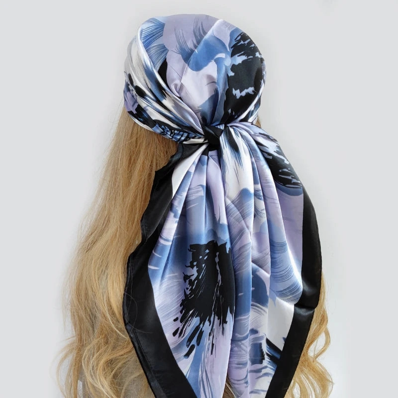 90*90cm Silk Scarf Headwraps For Women Fashion Accessory
