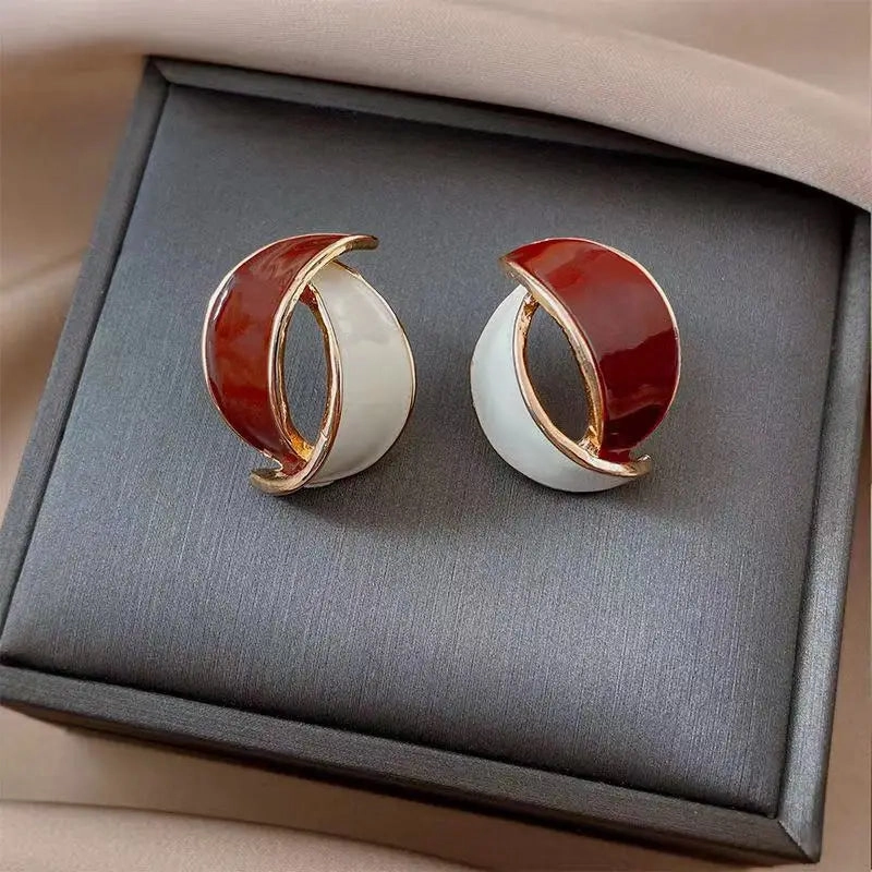 925 Silver Needle Cute Heart Bling Zircon Stone Stud Earrings