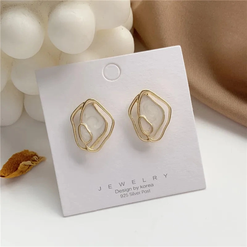 925 Silver Needle Cute Heart Bling Zircon Stone Stud Earrings