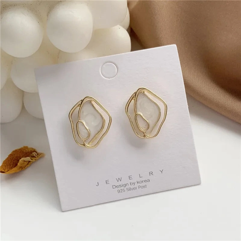 925 Silver Needle Cute Heart Bling Zircon Stone Stud Earrings