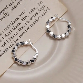 925 Sterling Silver Hot Sale Hoop Earrings Simple Elegance