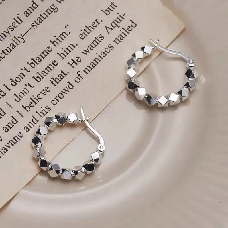925 Sterling Silver Hot Sale Hoop Earrings Simple Elegance