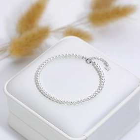 925 Sterling Silver Pearl Bracelet For Women Jewelry Bangle