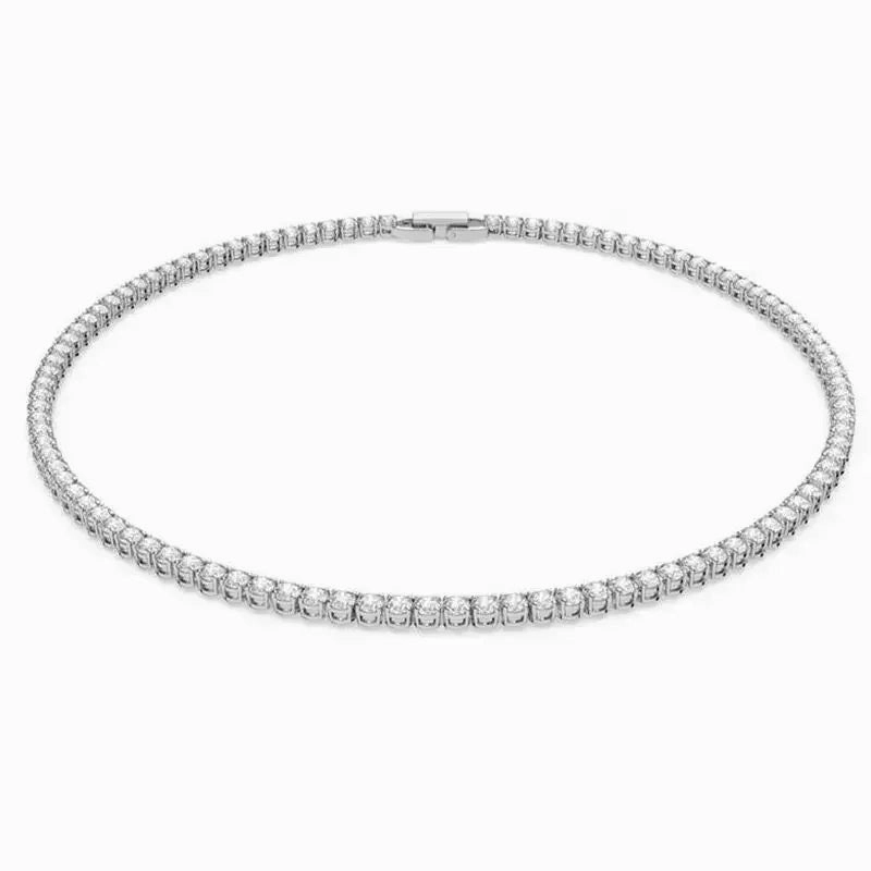 925Sterling Silver Necklace Zircon Chain for Women Fashion