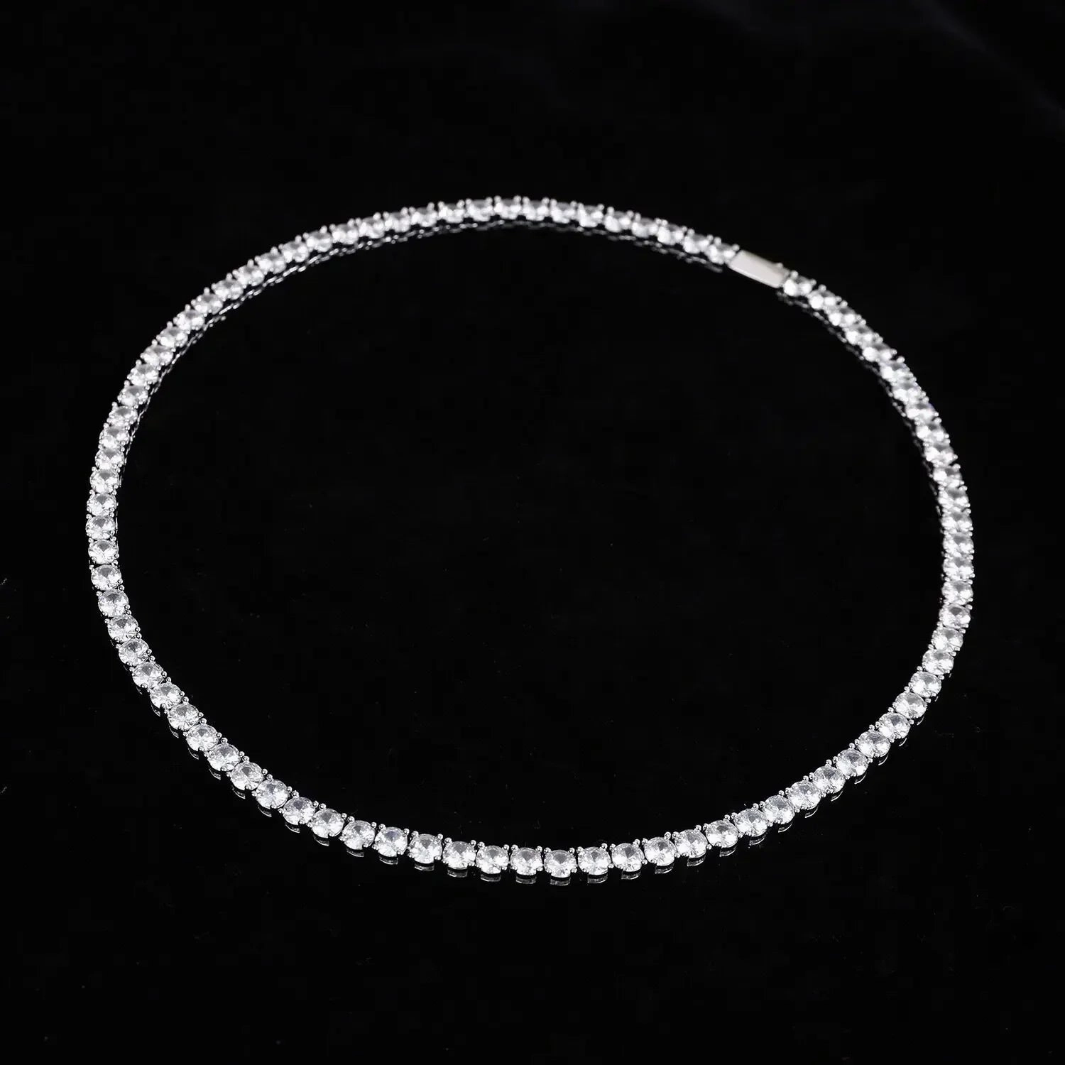 925Sterling Silver Necklace Zircon Chain for Women Fashion