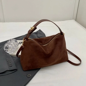 Advanced Retro Bag for Women's Textured Frosted Shoulder Tote Bag for Commuting with Large Capacity and Stylish Design