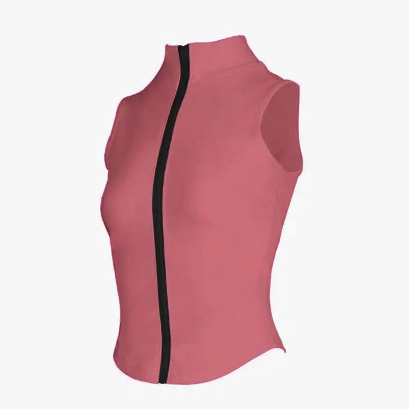 Aiithuug Athletic Zip Up Sweat Vest Jacket Sleeveless Top