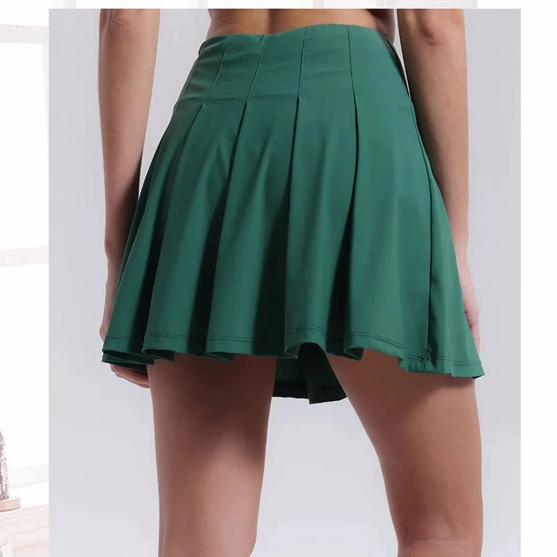 Aiithuug Crease Resistant Tennis Skorts with Pockets and Pleats