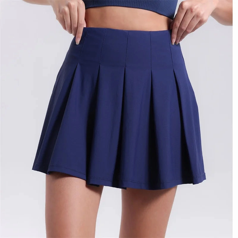 Aiithuug Crease Resistant Tennis Skorts with Pockets and Pleats