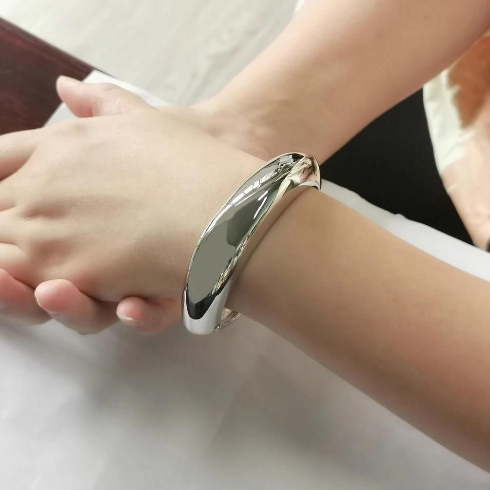 Alloy Statement Cuff Bracelet For Women Chunky Gold Bangle