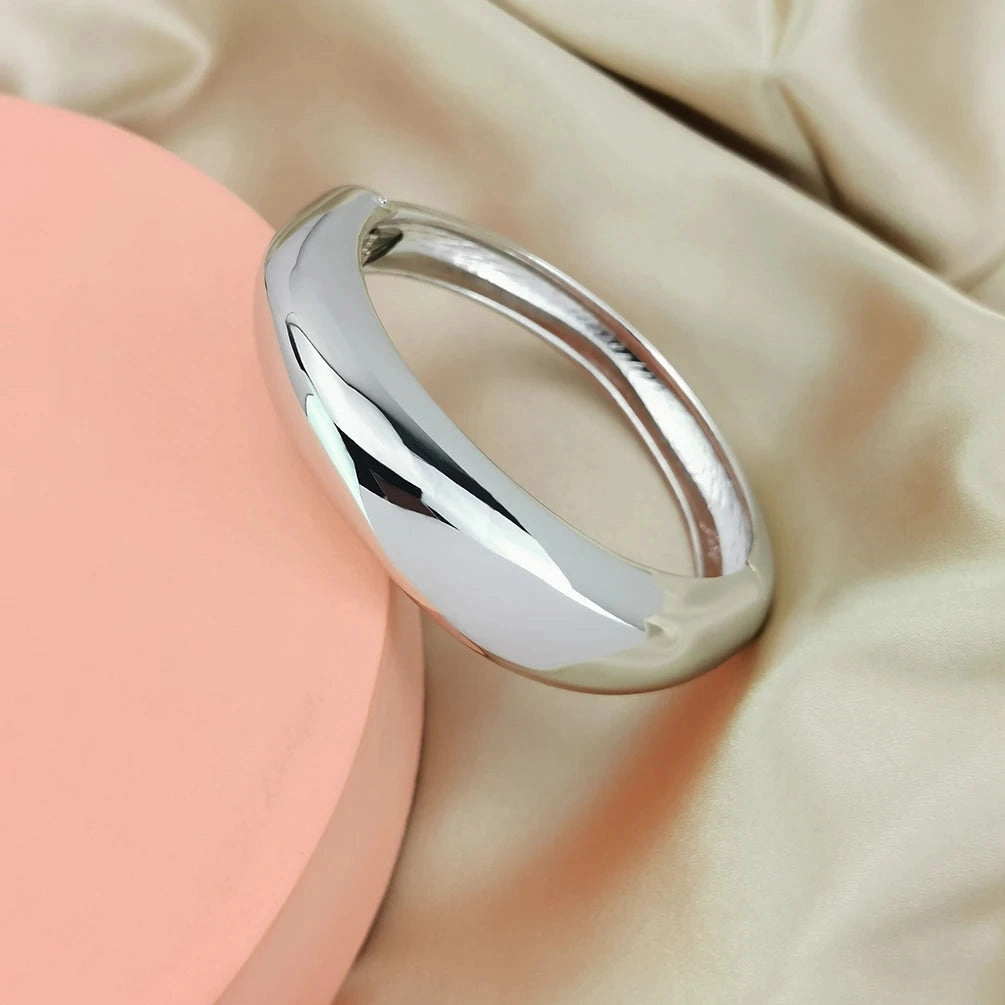 Alloy Statement Cuff Bracelet For Women Chunky Gold Bangle