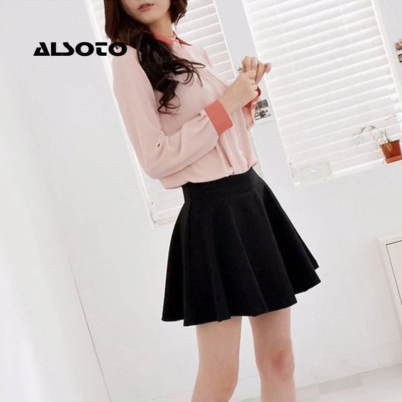 ALSOTO Winter and Summer Style Women Skirt Elastic Midi Skirt