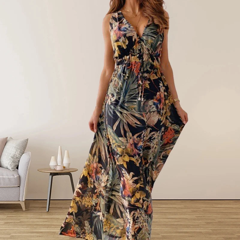 Amazon Foreign Trade Women's Summer Casual Print Dress