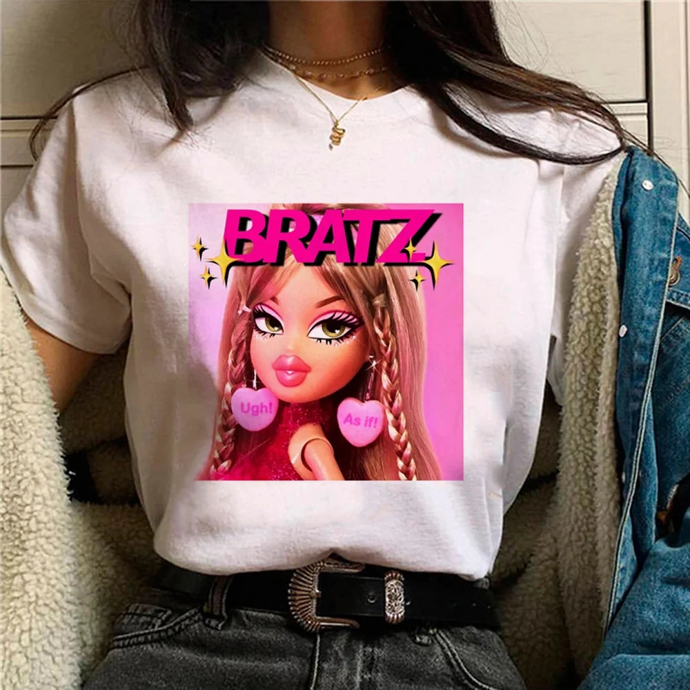 Anime-Inspired Women's Streetwear Tee - Manga Comic Graphic T-Shirt for Trendy Fashionistas