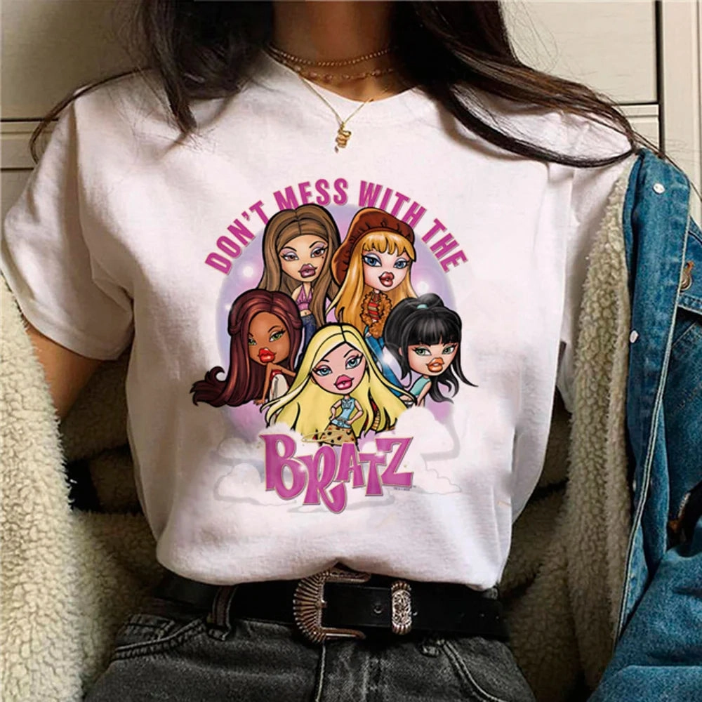 Anime-Inspired Women's Streetwear Tee - Manga Comic Graphic T-Shirt for Trendy Fashionistas