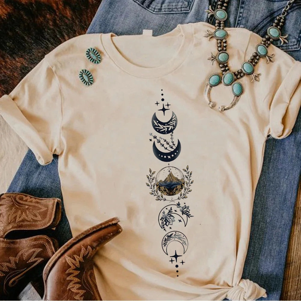 Anime-Inspired Women??s Y2K Graphic Tee - Acotar Design, Casual & Comfy Short Sleeve Top for Fun Fashion