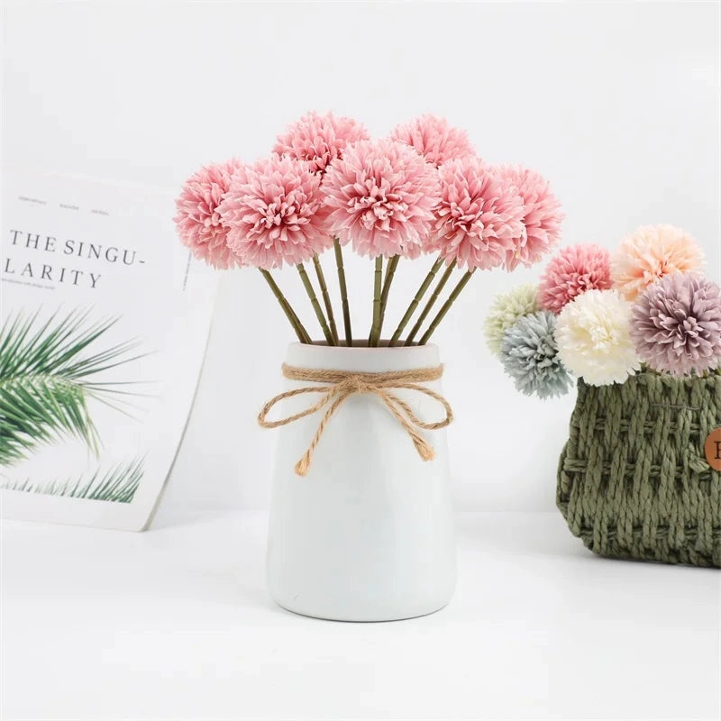 Artificial Flowers Hydrangea Bouquet Wedding Decoration Fake Flower Craft Home Room Decor Center Table Ornament