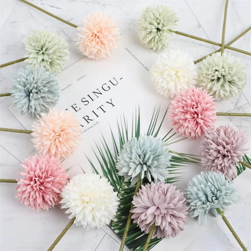 Artificial Flowers Hydrangea Bouquet Wedding Decoration Fake Flower Craft Home Room Decor Center Table Ornament