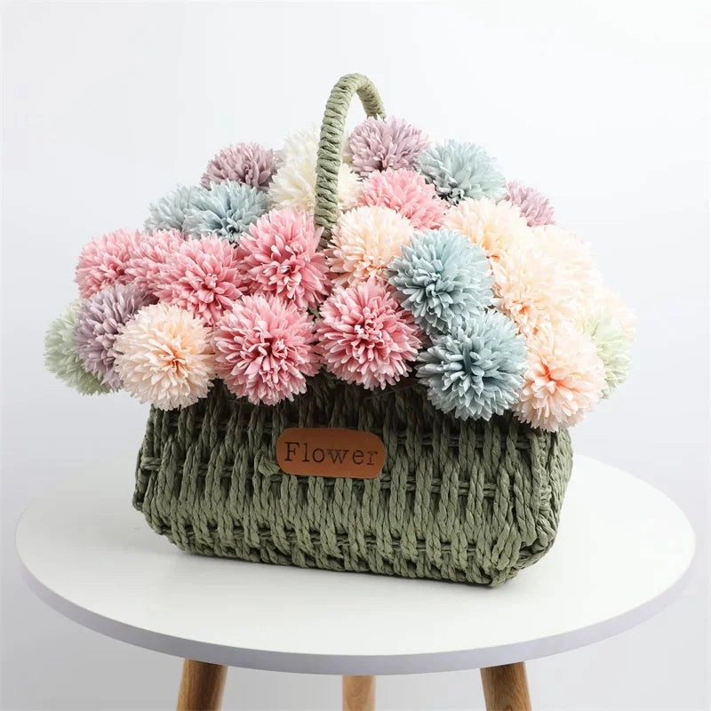 Artificial Flowers Hydrangea Bouquet Wedding Decoration Fake Flower Craft Home Room Decor Center Table Ornament